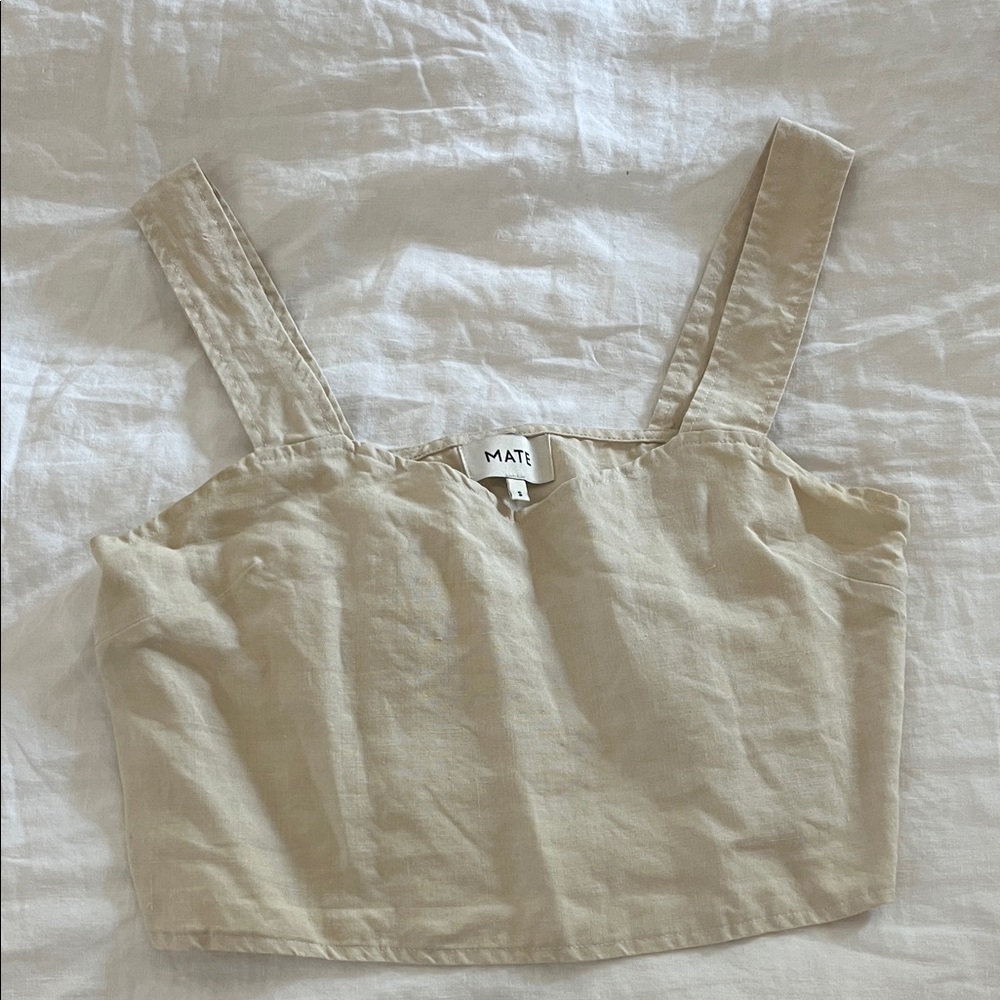 MATE the Label Cream Crop Top
